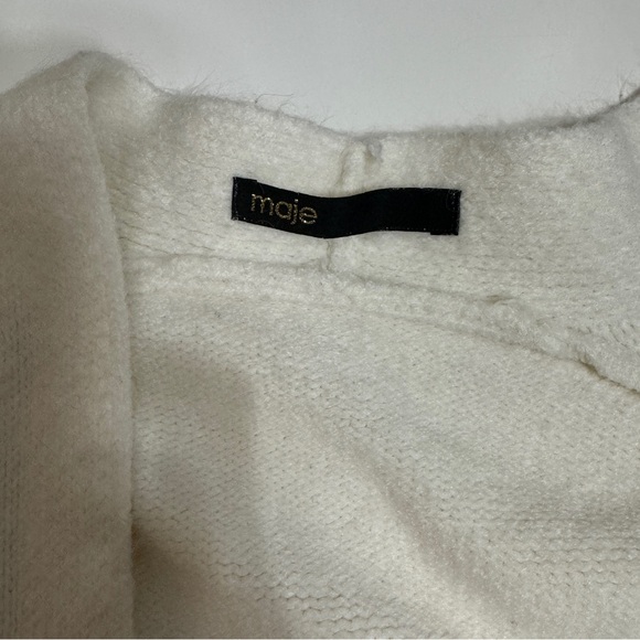 maje white duster cardigan long length - Picture 3 of 4